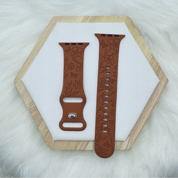 New Floral  Fall Design Apple Watch Bands  38mm 40mm 41mm Brown - Picture 2 of 7